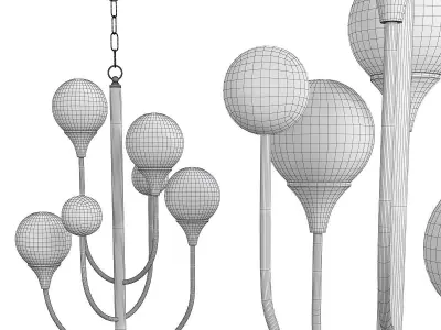 SVA chandelier Low-poly 3D model