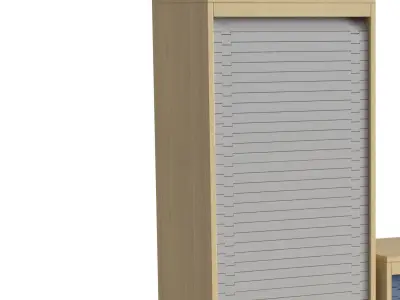 Jalousi Collection sideboard with doors and drawers 3D model