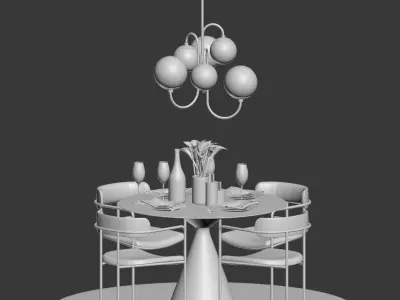 Dinning Set 06 3D model
