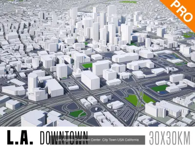 New York Chicago San Francisco Los Angeles Miami Seattle USA 3D Model Pack