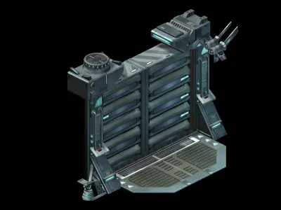 Machinery - Wall - Operating Wall 03 3D model