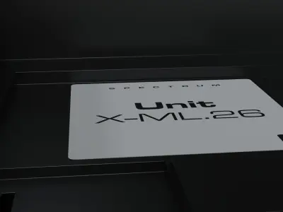 Hard Surface Sci-Fi Box with Decals Low-poly 3D model