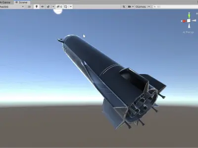 Elon Musk Starship Low Poly MARS Rocket PBR 4k ready game render Low-poly 3D model