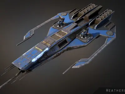 Spaceship Collection Low-poly 3D model