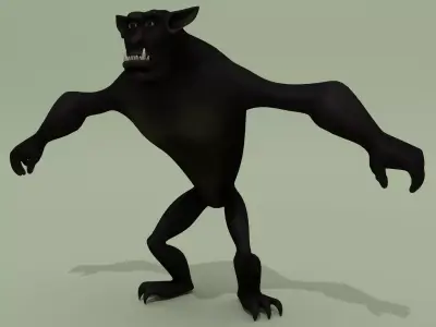 Cartoon Monster Gorgulia 3D model