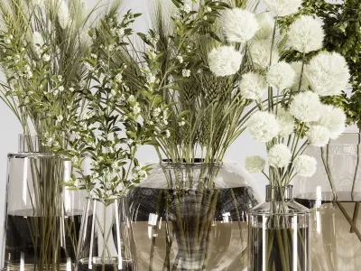 Collaction Plants Bouquet 21 3D model