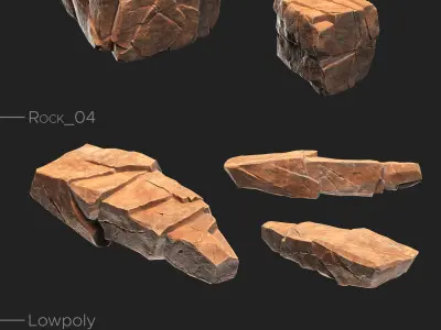 Modular rocks 3D model