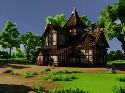 Medieval House 10 With Environment 3D model