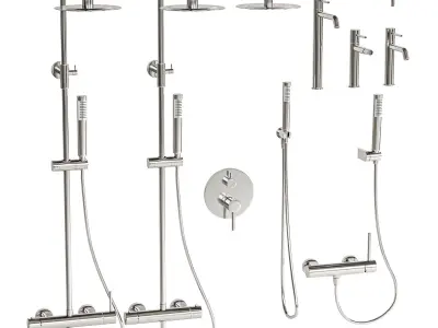 Bathroom Faucet Set 3D model