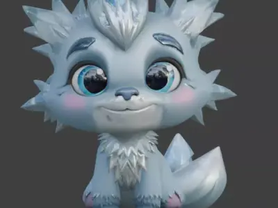 Friendly Frost Guardian 3D Model Low-poly 3D model