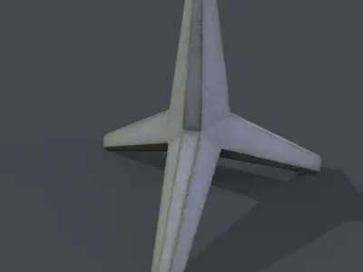 Concrete Anti tank obstacle Pbr Low-poly 3D model