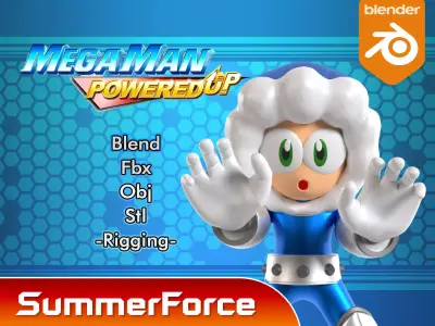 Iceman - Megaman Powered up 3D model