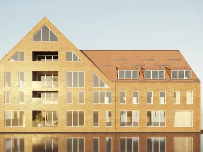 Modern residential building 01 3D model
