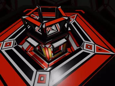 Pythagoras Tree with Dodecahedons 3D model