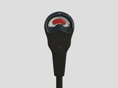 Parking Meter Black Low-poly 3D model