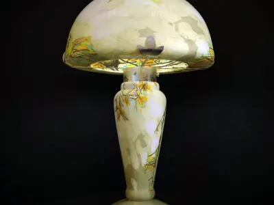 Vintage table lamps Free low-poly 3D model