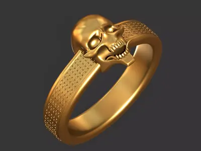 Reapers Embrace Skull Ring Exquisite Gothic Jewelry Model Free 3D print model