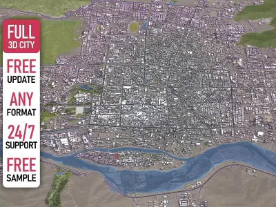 Lhasa - 3D City Model Low-poly 3D model