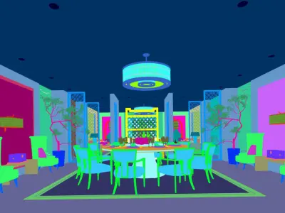 Business Restaurant - Coffee - Banquet  155 3D model
