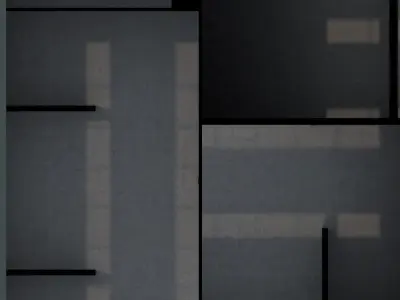 Black and White VR Gallery for Product Showcase 4K Low-poly 3D model