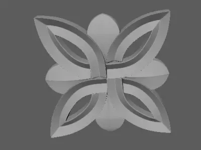 Central decor ornament for furniture 3D model 1083