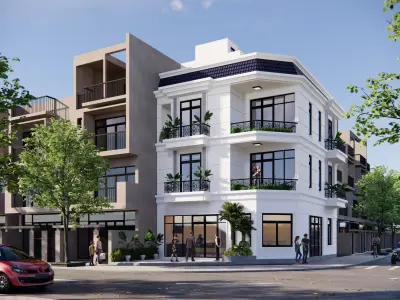 Exterior Neoclassical House Sketchup Model by vuthanh952000 3D model