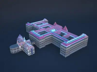 Budapest University of Technology and Economics Low-poly 3D model