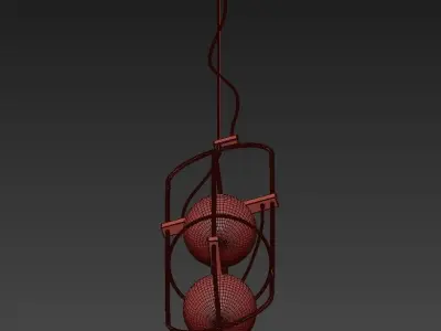 SETAREH ball hanging from wire 3D model