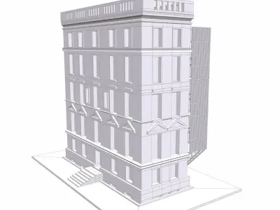 NYC Building 1 - PBR Low-poly 3D model