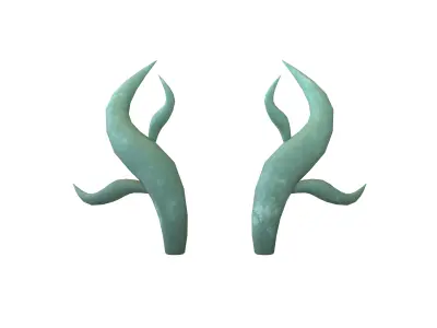 Dragon Horn v1 001 Low-poly 3D model