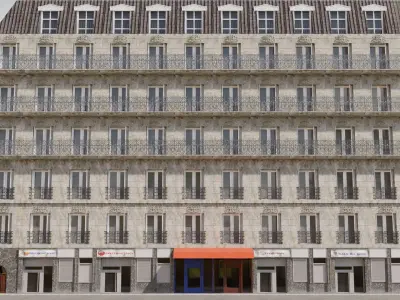 SuperBuilding V 1 Geometry Nodes Building Generator 3D model