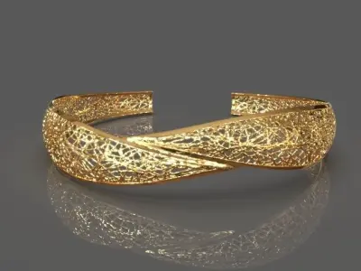 Light cuff bracelet 3D print model