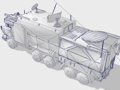 Next generation tank armored vehicles Low-poly 3D model