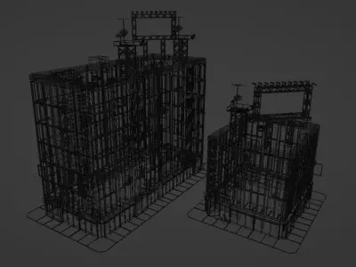 Buildings Free low-poly 3D model purchase