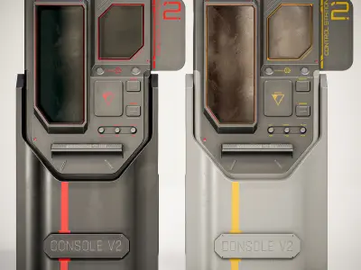 Sci-fi Console V2 PBR Low-poly 3D model