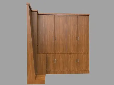 Wardrobe with doors and drawers Free 3D model purchase