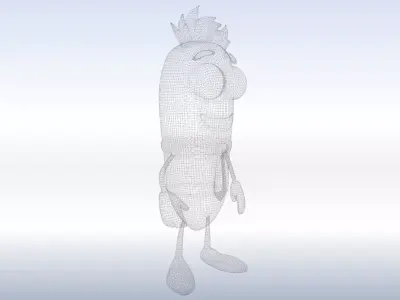 3D Cartoon character t stylized Pencil 3D model