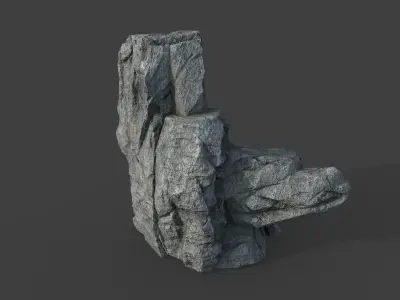Cliff Rock 2-1 Low-poly 3D model