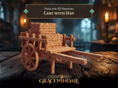 Cart with Hay Free 3D print model