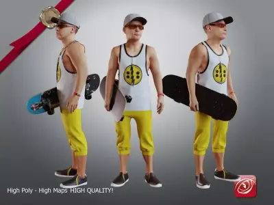 Skater Male A CC 21 30 001 3D model