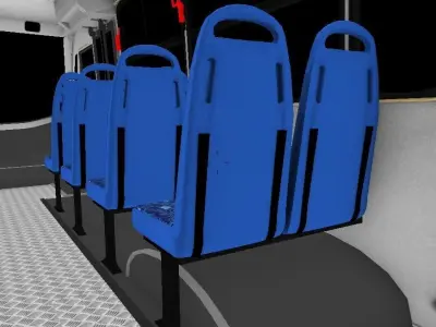 Plastic Bus Seat Free low-poly 3D model