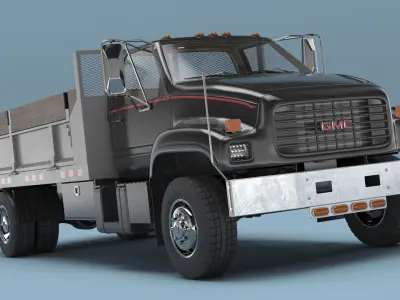  Chevrolet Kodiak C6500 Utility Stake Truck Black-Gray 