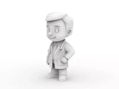 Cartoon Doctor 3D Printable 3D print model purchase