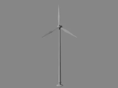 Wind Turbine Rig Low-poly 3D model Low-poly 3D model