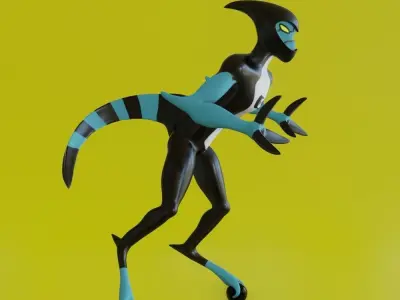 XLR8 from Ben10 Low-poly 3D model