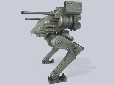 Battle Mech Low-poly 3D model