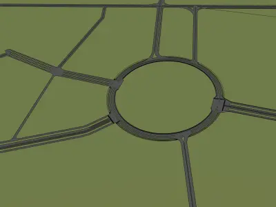 Jawahar Circle with Detailed Roadways - A Jaipur Masterpiece 3D model