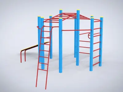 Playground for kids 3D model 4