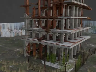 Abandoned Building  3D model purchase