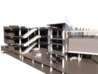 Commercial and Recreational complex 3D model